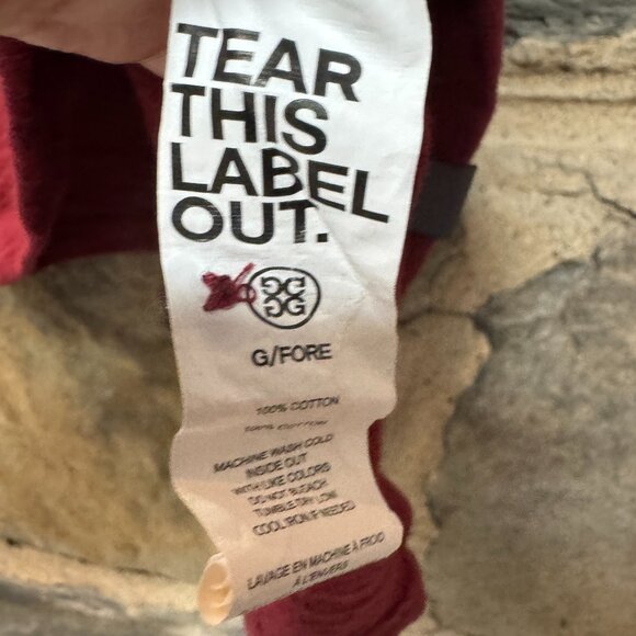 $155 Men's G/FORE Clubhouse Slub Cotton Slim Fit Golf Polo RED Large EXCELLENT - Picture 5 of 7